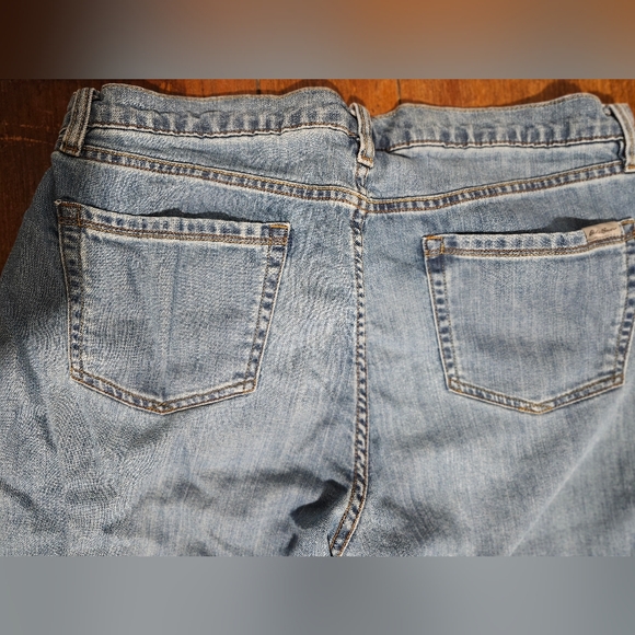 EDDIE BAUER Flannel Lined Jeans Womens boyfriend midrise straight size 10 - Picture 3 of 11